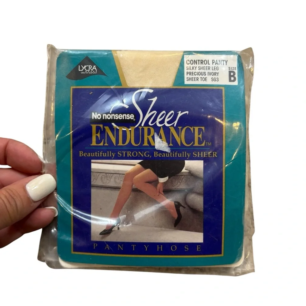 Vintage Brand New in Package No Nonsense Sheer Endurance Panty Hose Ivory Size B
